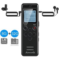 Digital Voice Activated Recorder For Lectures - Aiworth 1160 Hours Sound Au