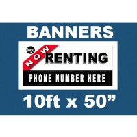 Banner 10' x 50" 13oz DESIGN AND PRINT