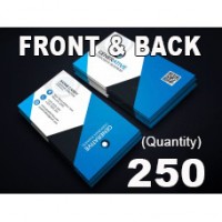 250 BUSINESS CARDS - GLOSS - FRONT AND BACK