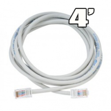 4Ft Cat5E RJ45 Network Modem LAN Ethernet UTP Molded Snagless Patch Cable white