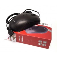 Inland Navigate Optical Wired Mouse USB Black