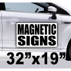 Magnetic Sign Cars 32"x19" (Design Included)