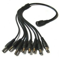 1 to 8 Way DC Power Splitter Adapter Cable Cord 4 CCTV Security Camera