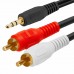 3.5mm Audio to 2 RCA Cable 1/8" Stereo Male to 2-RCA Male Y Splitter